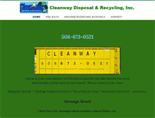 Tablet Screenshot of cleanwaydisposal.com